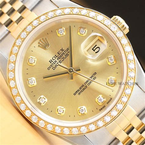 rolex datejust 18k gold and diamond|Rolex Datejust gold price.